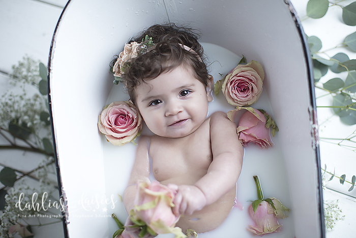 Plano Baby Milk Bath Photographer
