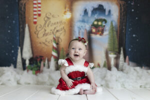 6 month old Christmas photoshoot