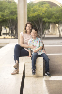 Mother and son family photoshoot