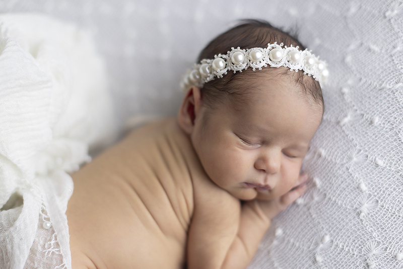 Close up of newborn face Dallas newborn photography