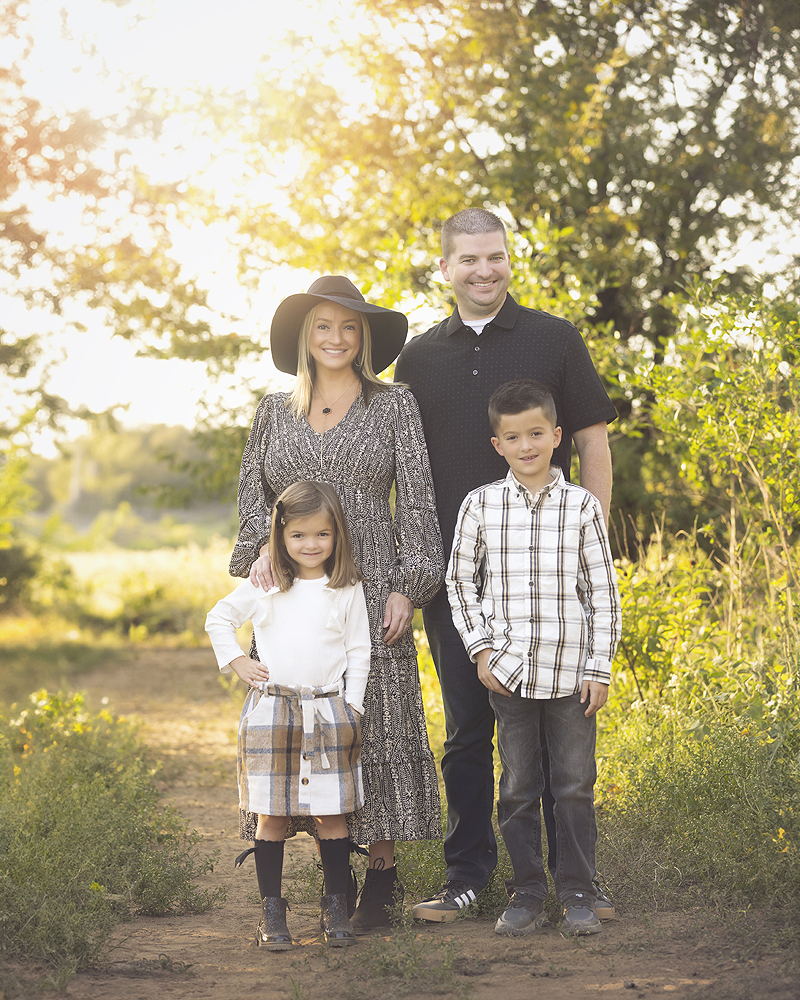 Family poses for photo