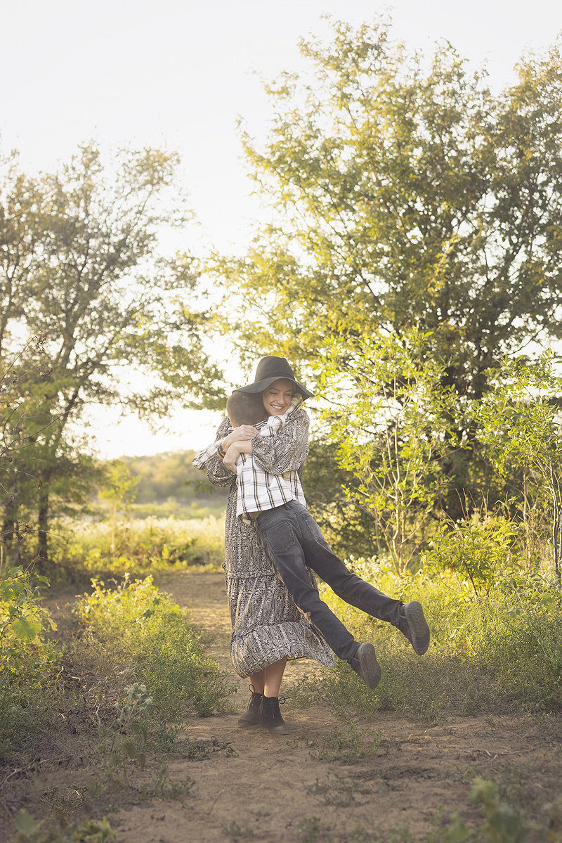 Mother and son at family photography shoot in Dallas